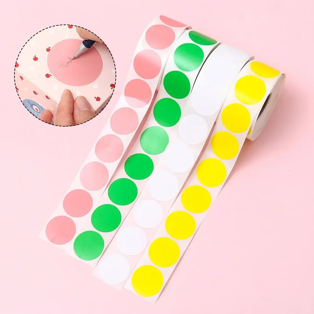 Office Supplies Direct Thermal Label for DIY Logo Design Self-Adhesive Circle Thermal Sticker Label Round