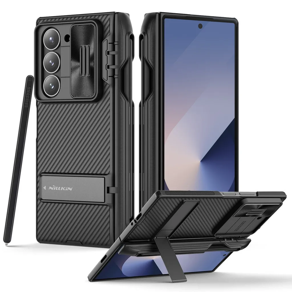 

Чехол Nillkin CamShield Pro для Samsung Galaxy Z Fold 6 с S-держателем, шарнирной защитой и подставкой