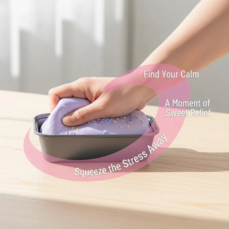 1Pc Box Cake  Toy Slow Rising Squeeze Toy Butter Ice Cream Box  Fidget Toy Anti Stress Release Hand Relax Gift