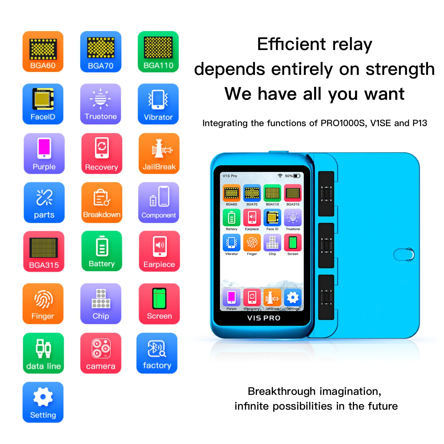 Strumenti di riparazione programmatore JCID V1S Pro per iPhone Riparazione batteria Face ID True Tone per telefoni cellulari