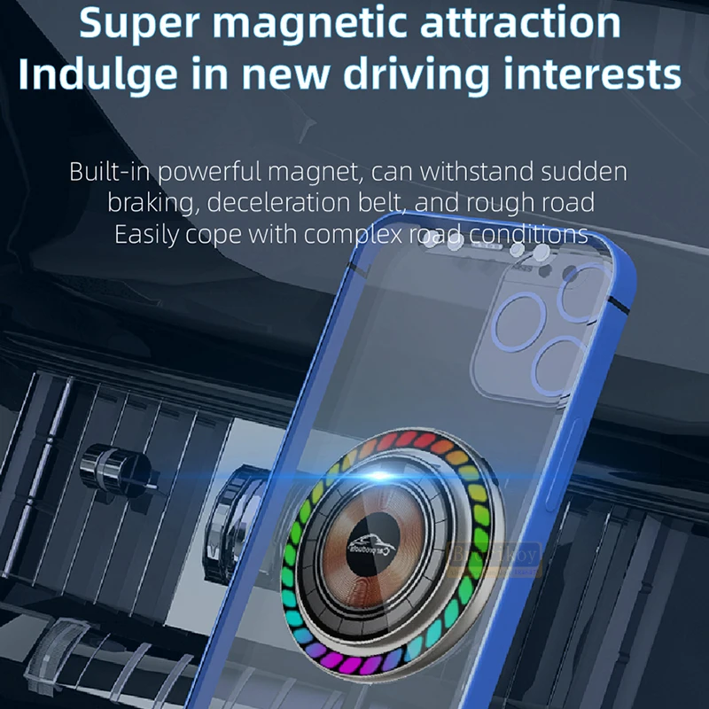 

Беспроводное зарядное устройство, автомобильный магнитный держатель, многофункциональный автомобильный держатель для телефона с вентиляционным отверстием для iPhone 14 Pro Max 14 15 Plus, автомобильный держатель зарядного устройства