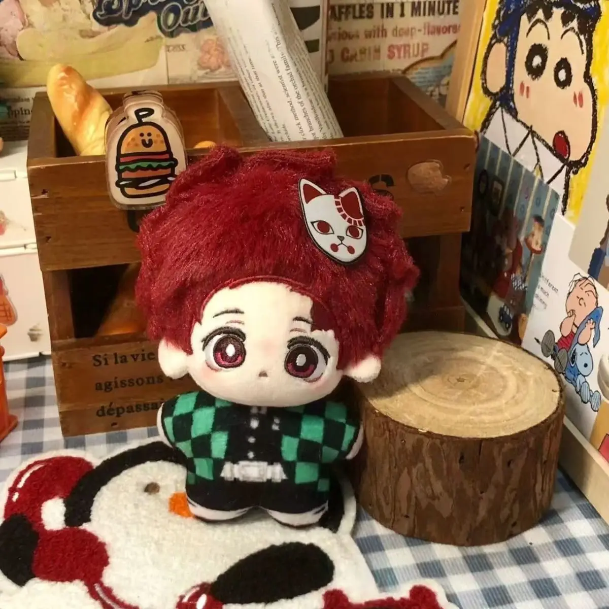 

Stuffed 10cm Anime Demon Slayer Kamado Tanjirou Printed Body Cotton Doll Backpack Pendant Ornament or Kids Adults Birthday Gift