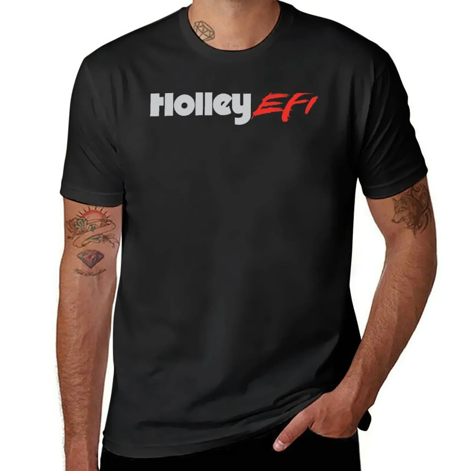 Clothes Cute Tops Fitted T Shirts for Men Holley EFI T-Shirt Hippie Oversized Men Clothing Harajuku Graphic Summer Funny Style