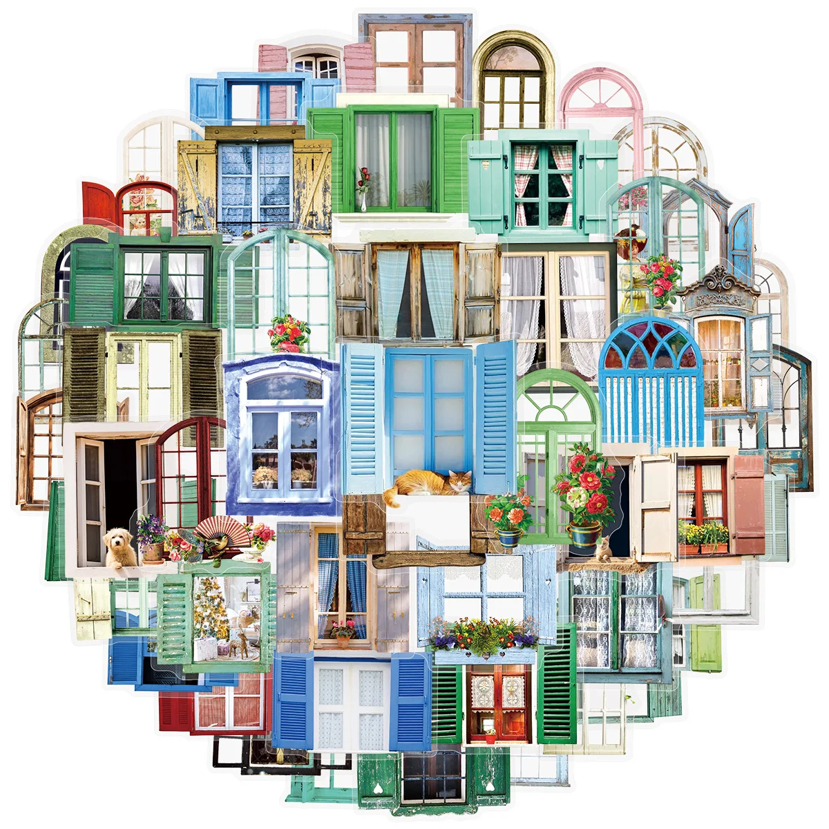 สติกเกอร์ติดกระจกหลากสี 50 ชิ้น สำหรับตกแต่งกราฟฟิตี้ โปร่งใส ใช้ได้กับสมุดโน้ต กระเป๋าเดินทาง ตู้เย็น โทรศัพท์