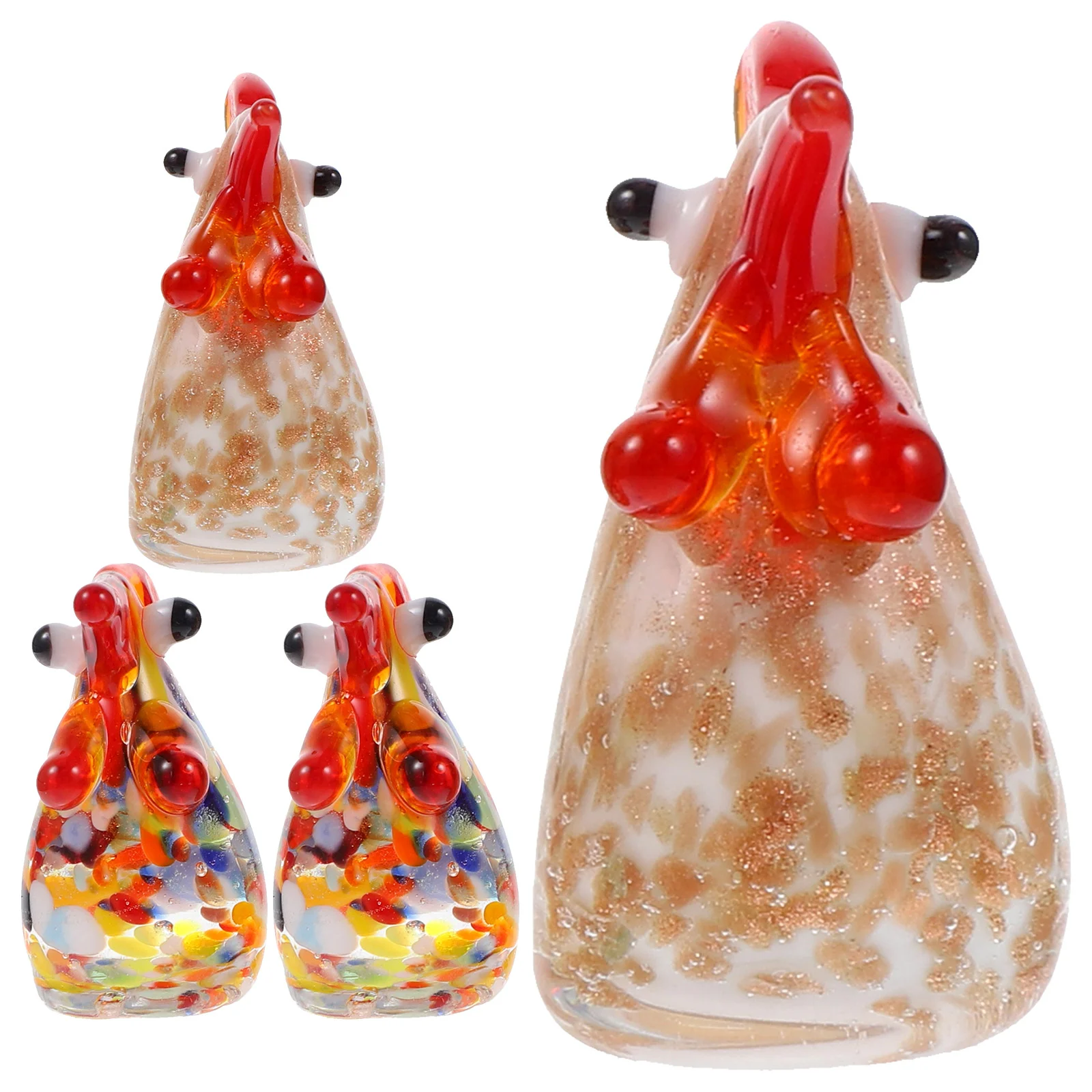 

4 Pcs Kitchen Decor Glass Bead Ornaments Baby Toy Housewarming Chick Decoration Office