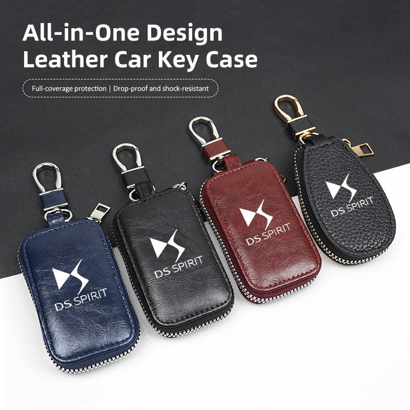 Key Protective Case Men Women KeyChain Key Storage Bag For DS SPIRIT DS3 DS4 DS4S DS5 5LS DS6 DS7 DS9 WILD RUBIS E-Tense DIVINED