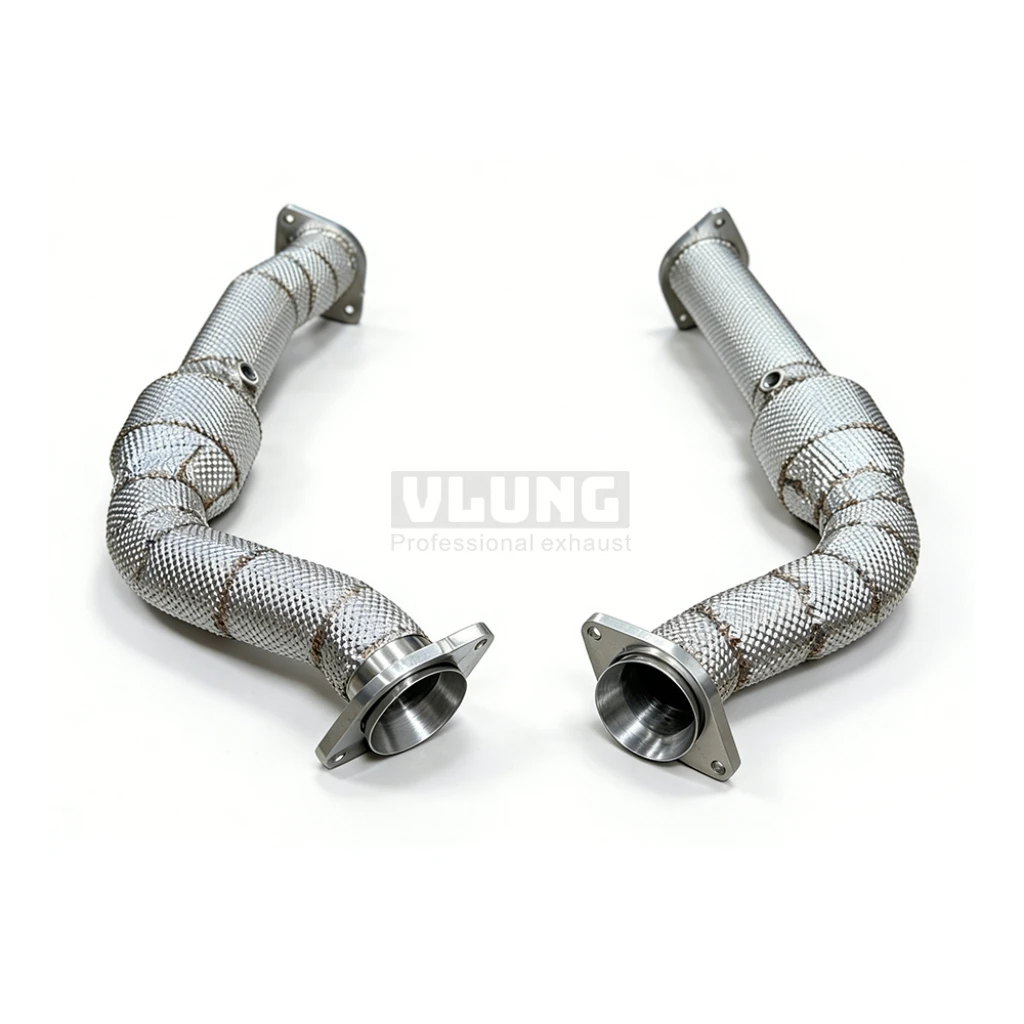 

Exhaust Downpipe For Dodge Challenger SRT 6.2T 2020-2026 Insulated With Front Pipe