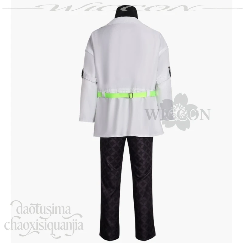 أنيمي لعبة مشروع Sekai كروس فرقة نجوم تأثيري ، أزياء ALKALOID Shiratori Aira ، معطف أبيض فاسق ، حزام الباروكات هالوين #4