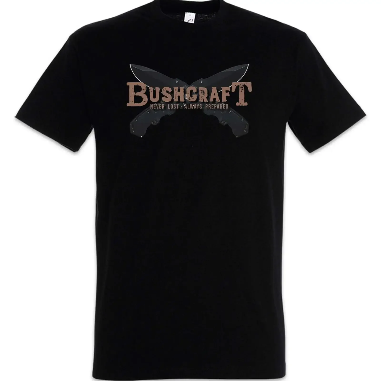 Bushcraft Knives T Shirt Bushcrafting Prepper Bonfire Campfire Camping Nature vintage Washed designer clothes homme Casual