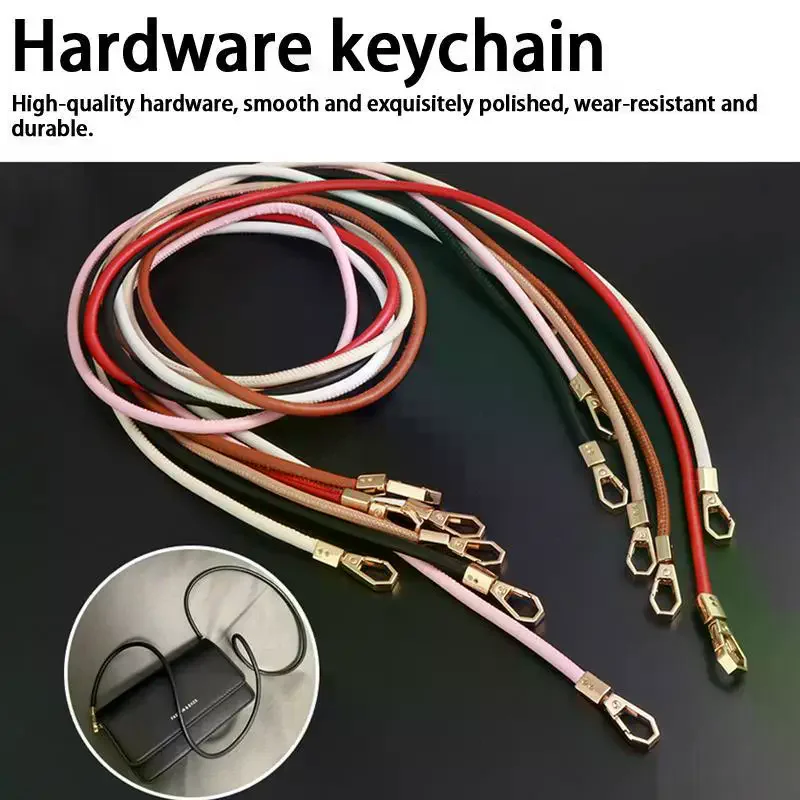 120/35cm Adjustable PU Leather Bag Strap Crossbody Shoulder Bag Strap Mobile Phone Lanyard Handbag Handle Replacement Bag Belt