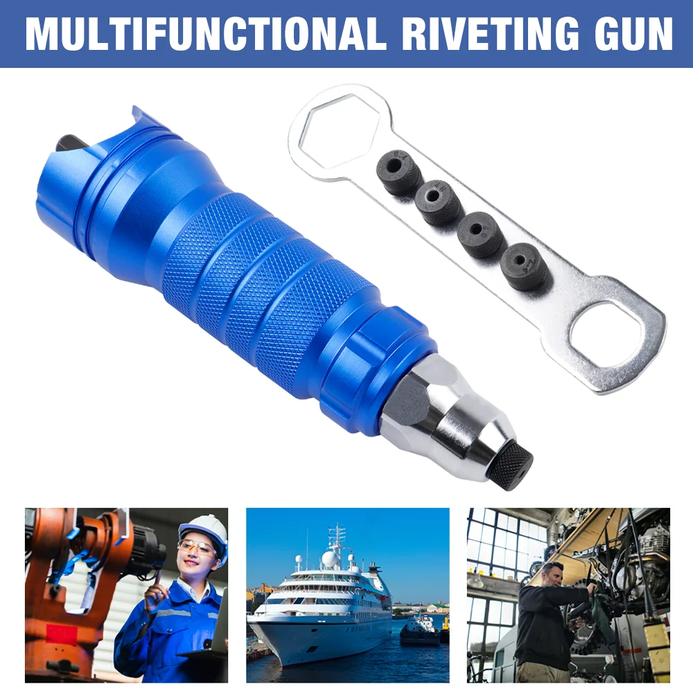 ปืนยิงหมุดย้ำ 2.4mm 3.2mm 4.0mm 4.8mm 6.4mm ปืนยิงหมุดย้ำอลูมิเนียมอัลลอยด์แบบมืออาชีพ เครื่องแปลงปืนยิงหมุดย้ำไฟฟ้า เครื่องมือยิงหมุดย้ำไร้สายสำหรับใช้ในบ้าน