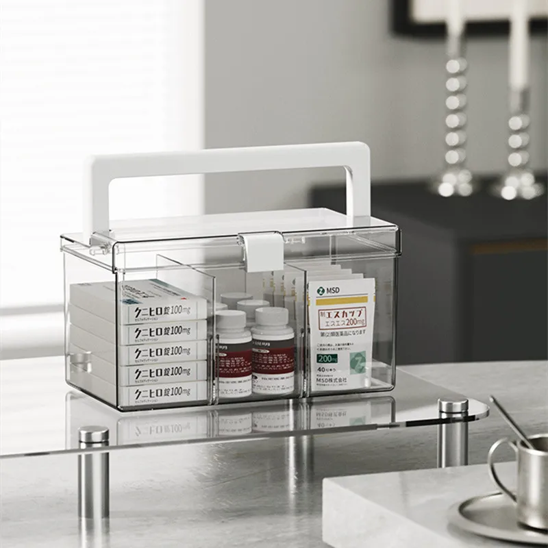 Mask Storage Box With Lid Transparent Mask Storage Case Home First Aid Kit Clear Acrylic Tissue Holder Desktop Storage Container