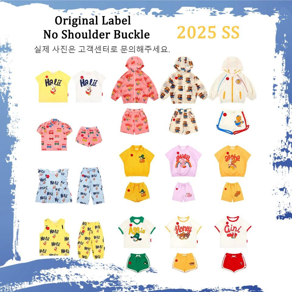 

Summer Children Clothes Sets 한국 아동복 2025 Baby Girl Clothes 여아 옷 Baby Short Pant Kids Cartoon Tops Boys Clothing Children Costume