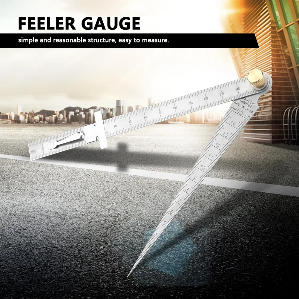

ZK20 Stainless Steel Welding Taper Feeler Gauge Ruler Hole Inspection Tool 1-15mm