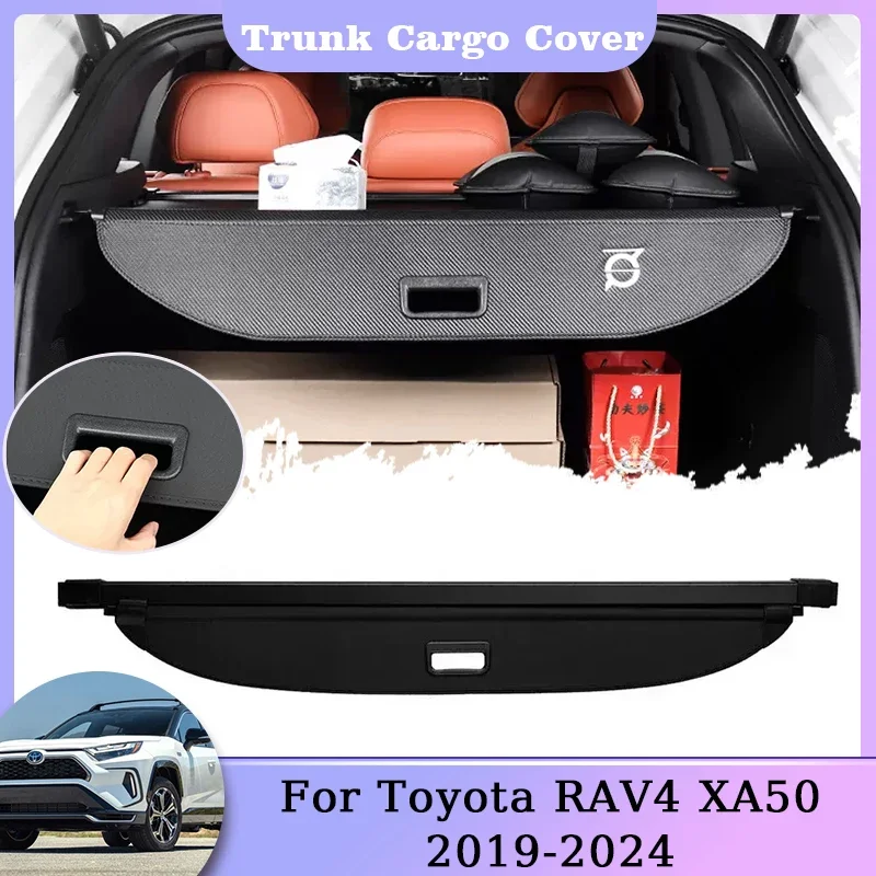 Car Rear Trunk Cargo Cover For Toyota RAV4 RAV 4 XA50 2019 2020 2021 2022 2023 2024 Ctorage Luggage Security Shades Waterproof