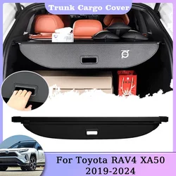 Car Rear Trunk Cargo Cover For Toyota RAV4 RAV 4 XA50 2019 2020 2021 2022 2023 2024 Ctorage Luggage Security Shades Waterproof