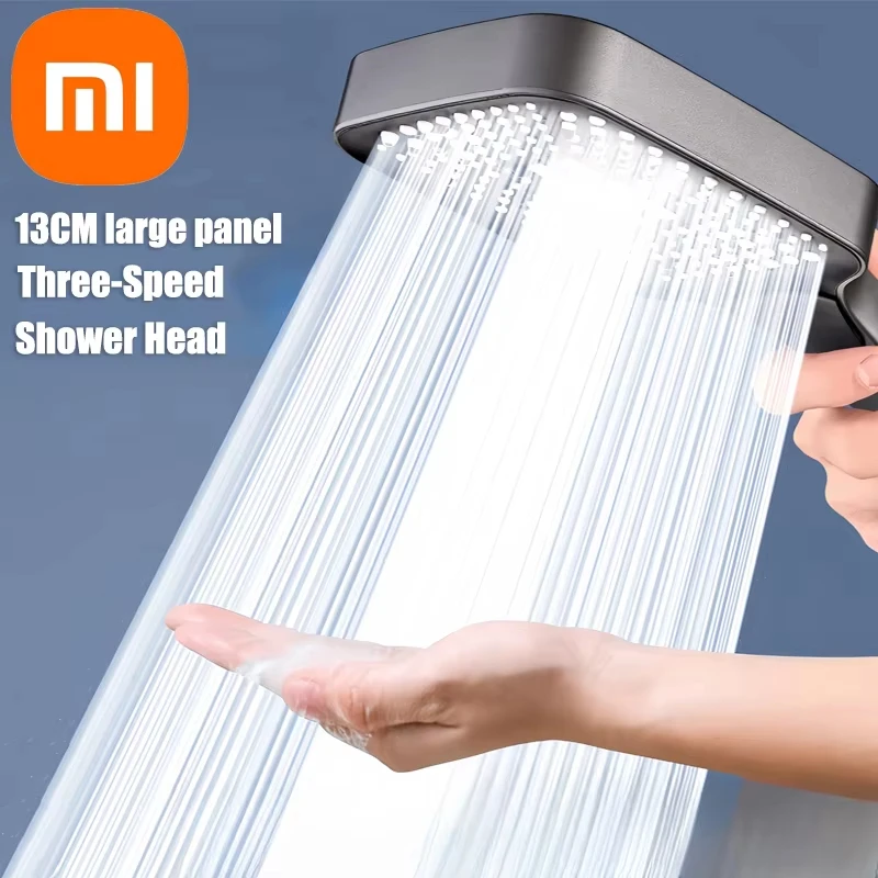 Xiaomi Mijia Square pressurized showerhead showerhead Large Panel 3 Modes Shower Head High Pressure Water Massage Shower Head