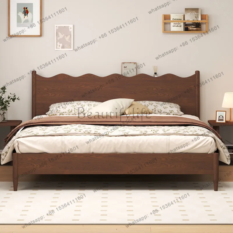 FG Mobile Sleeping Bed Design Wooden Floor Modern Luxury Double Children Bed Bedroom Letto Matrimoniale Lounge Suite Furniture