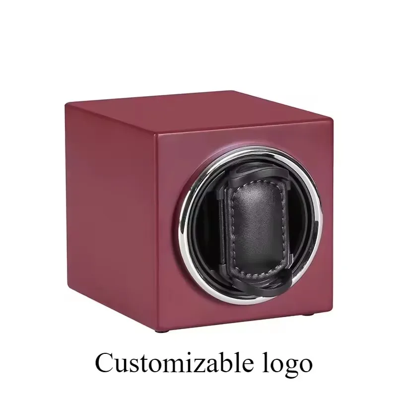 

Автоматическая коробка для намотки часов с логотипом, вертикальный матовый окрашенный корпус, автоматические часы с мини-двигателем, компактная моторизованная обмотка