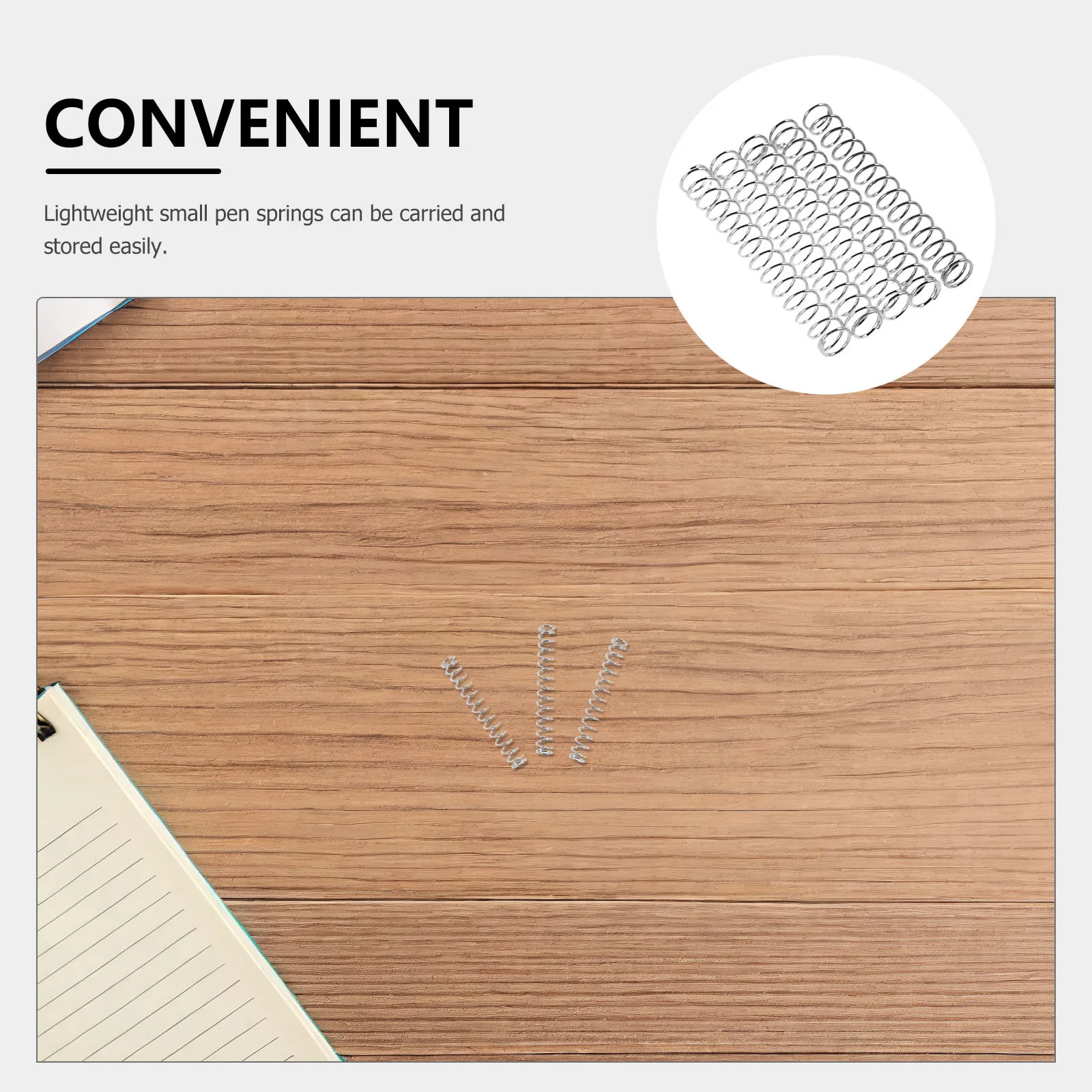 50pcs Ballpoint Pen Spring Replacement Stainless Steel Compression Springs For Retractable Pens Office School Writing Tools