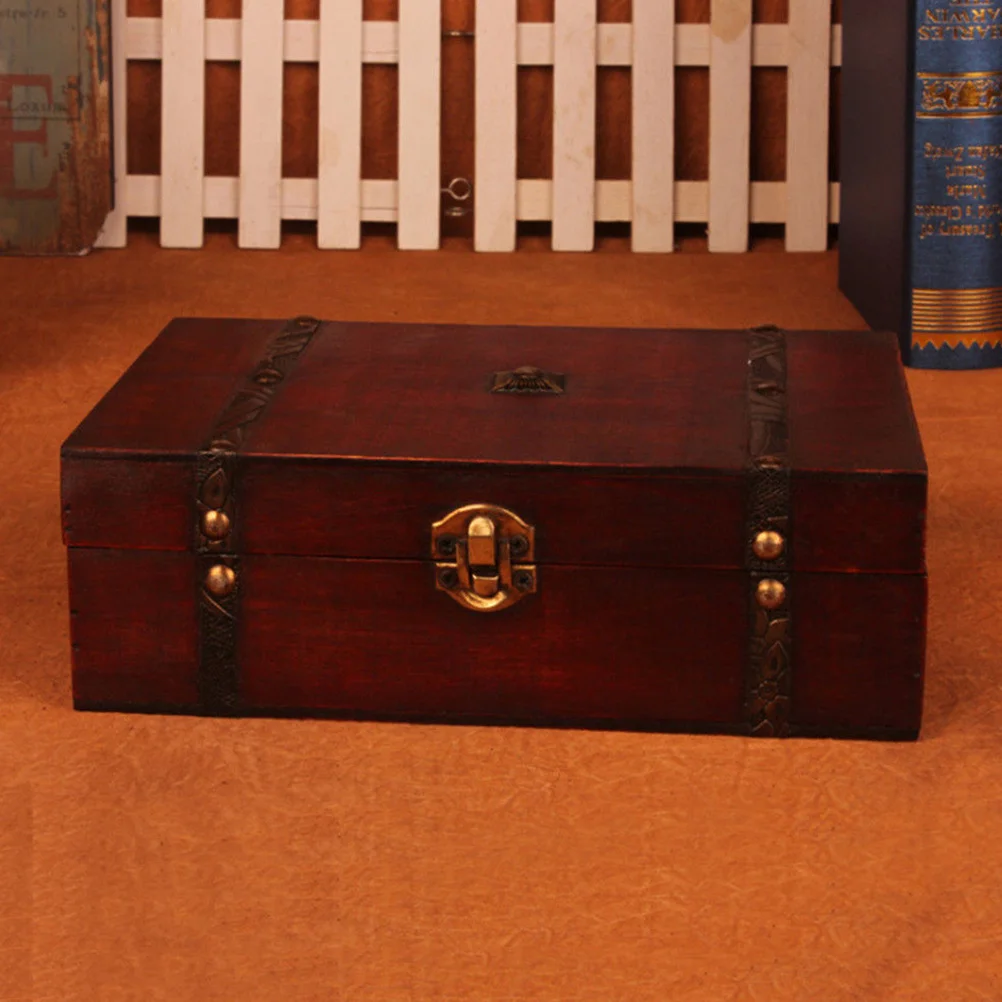 

2pcs Wooden Storage Boxes Vintage Style Durable Wood Container For Jewelry Candy Organizer Home Bedroom Desk Decor Sturdy Box