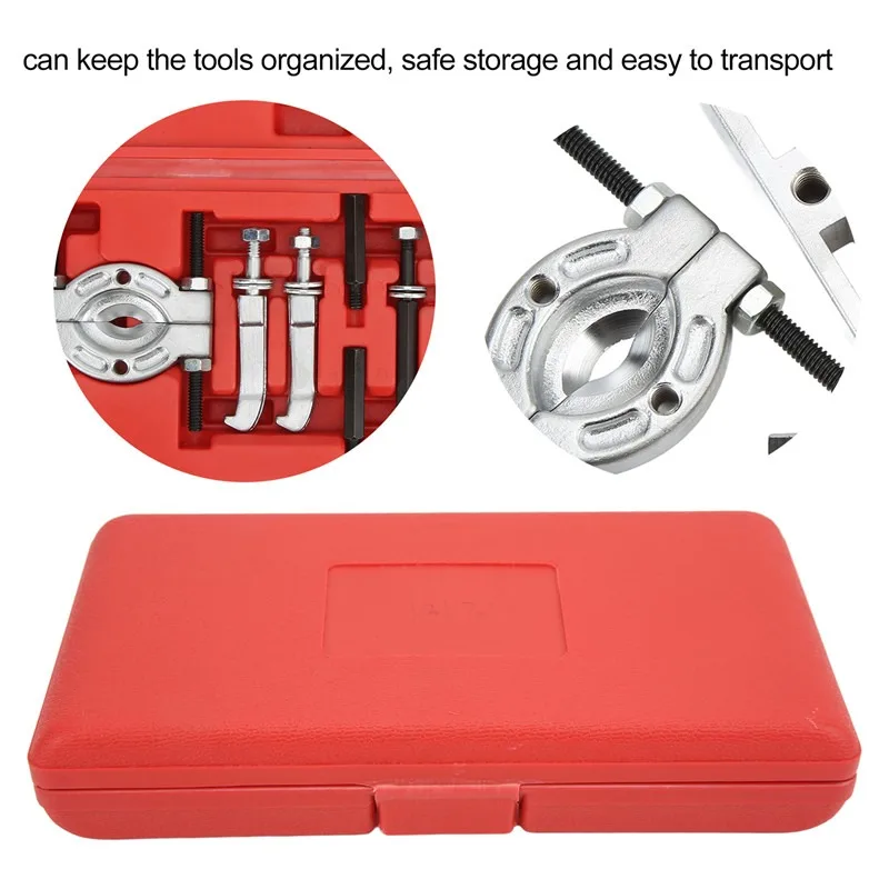 9pcs/set Car Repair Tool Portable Bearing Splitter Separator Puller Kit High Strength Metal Bearing Removal Tool Set With Box