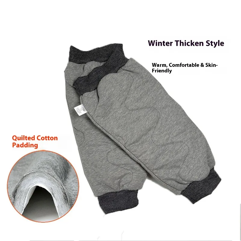 Verdickter Kniewärmer für ältere Frauen und Männer, extra lang, rutschfest, Thermo-Beinärmel, Schlafkomfort, Baumwolle, gepolstert, Kniestütze, Luft