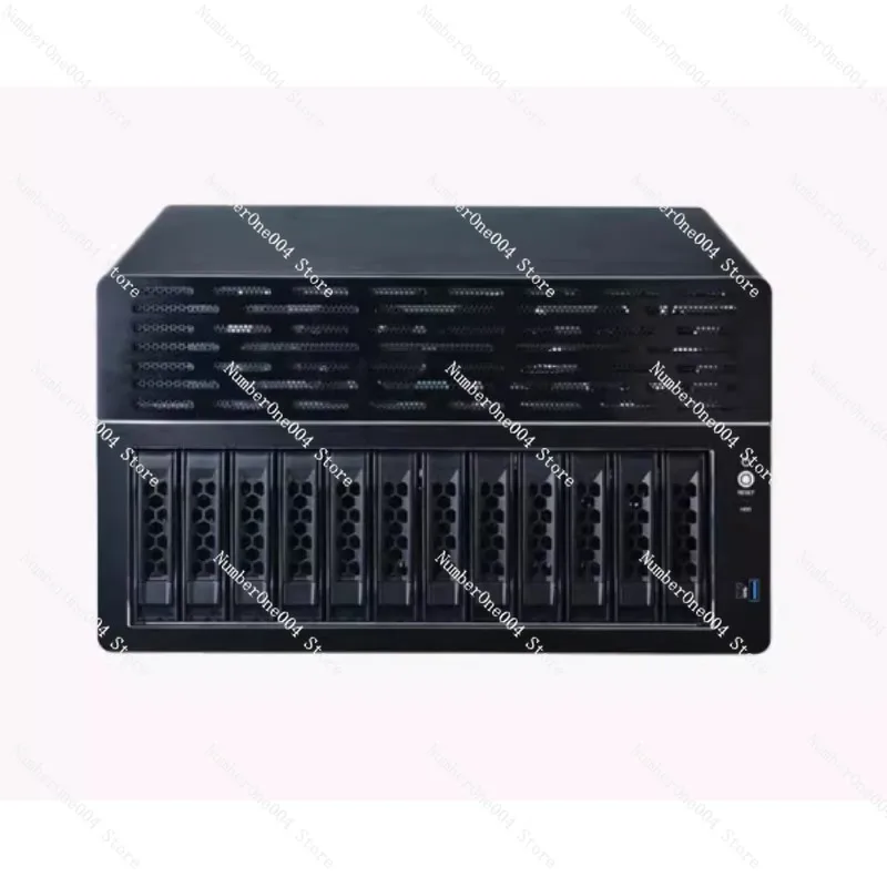 

Сервер с 12-мя хранилищами дисков поддерживает основную плату ATX, слот PCIE половинной высоты, небольшой корпус с возможностью горячей замены 1U.