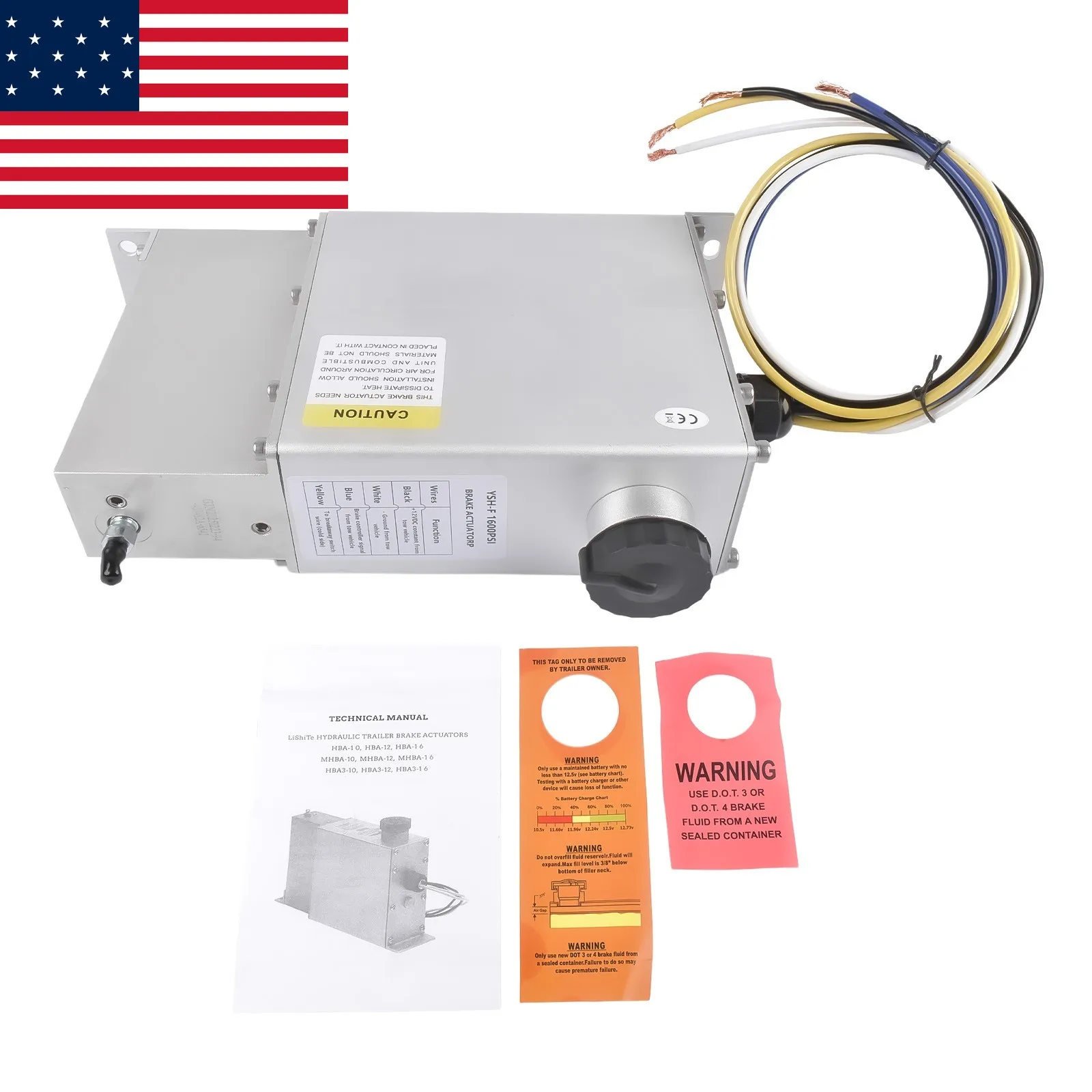 AP03 Electric Over Hydraulic Drum trailer Brake Actuator Pump 1,600PSI #HBA-16