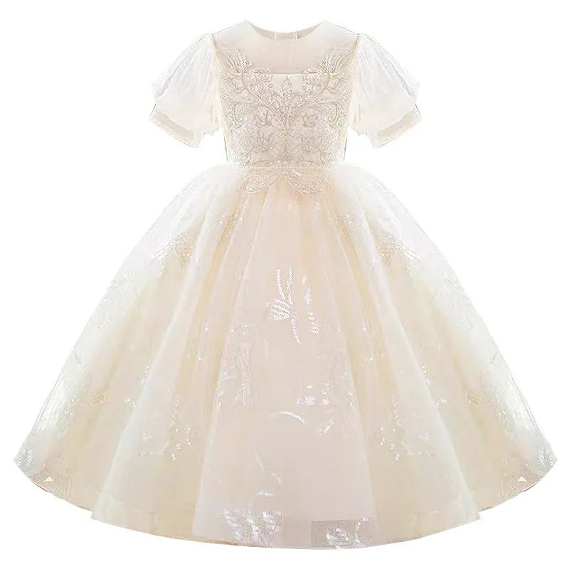 Mädchen Prinzessin Kleid Sommer neue High-End modische Baby Blumen mädchen langes Kleid