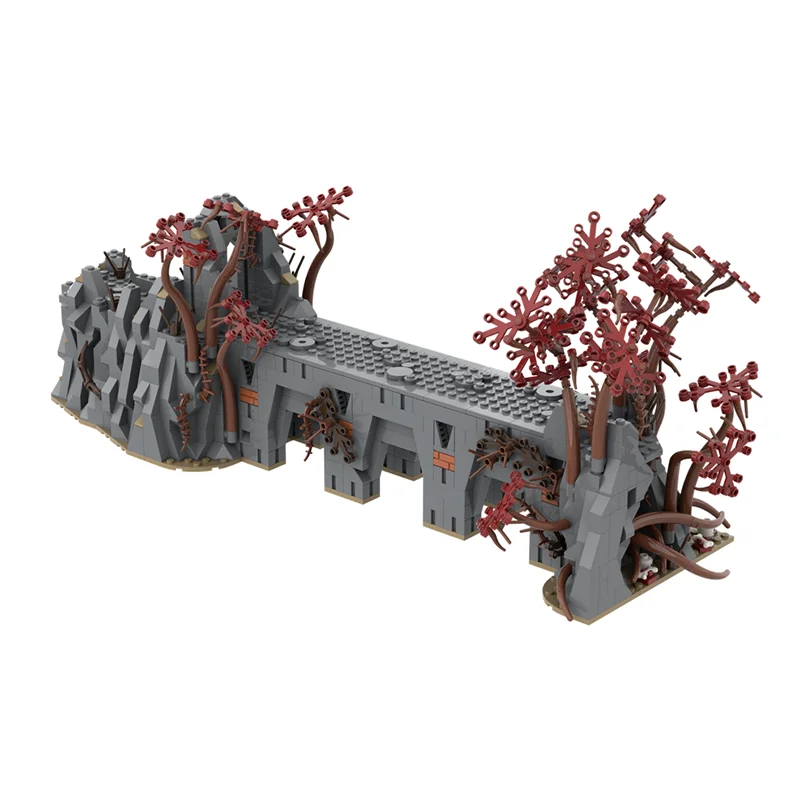 Anneaux série de films, blocs de construction Moc, modèle de montagne magique foncée, technologie, cadeau modulaire, jouets d'assemblage à monter soi-même