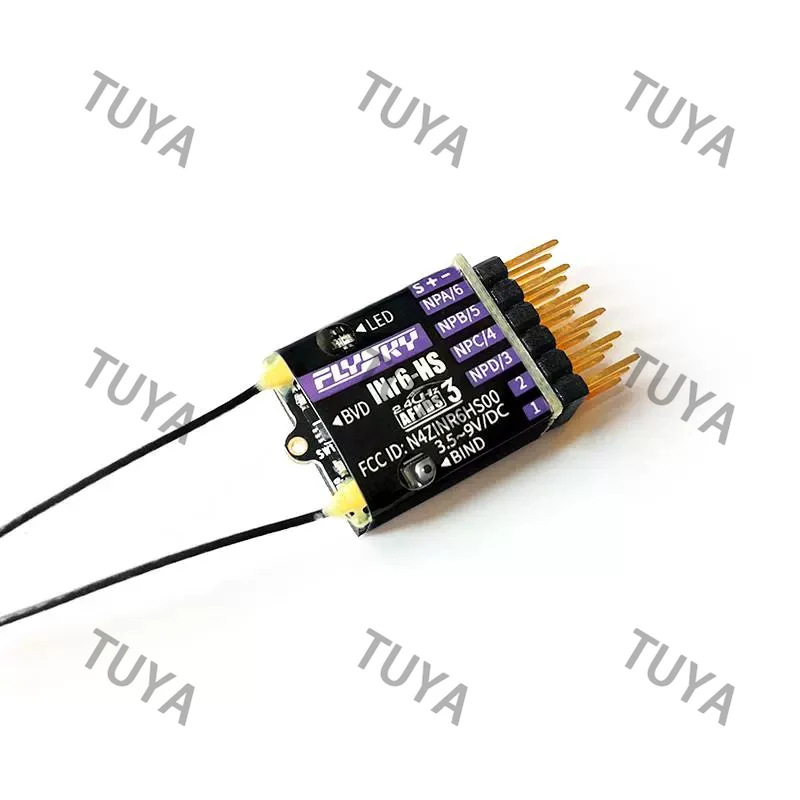 FLYSKY Fusi INR6-HS 2.4GHz AFHDS 3 Dual Antennas PWM PPM I-bus S.bus Mini Receivers for Remote Control Car  Drone Car Model