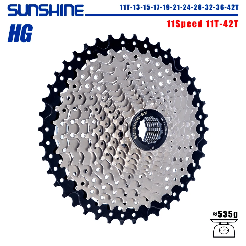 SUNSHINE Fiets Cassette 8/9/10/11/12Speed Vrijloop HG Structuur Tandwiel 32/36 T/40 T/42 T/46 T/50 T/52 T Vliegwiel Voor SHIMANO/SRAM