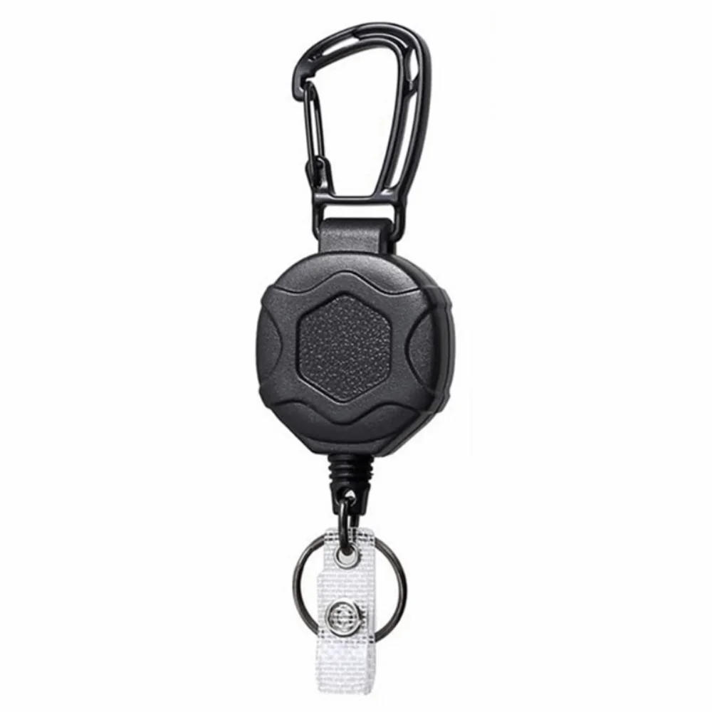 Alloy Retractable Key Reel Plastic Anti-drop Wire Rope Holder Steel Wire Rope Elastic Anti-theft Reel Outdoor Backpack Use