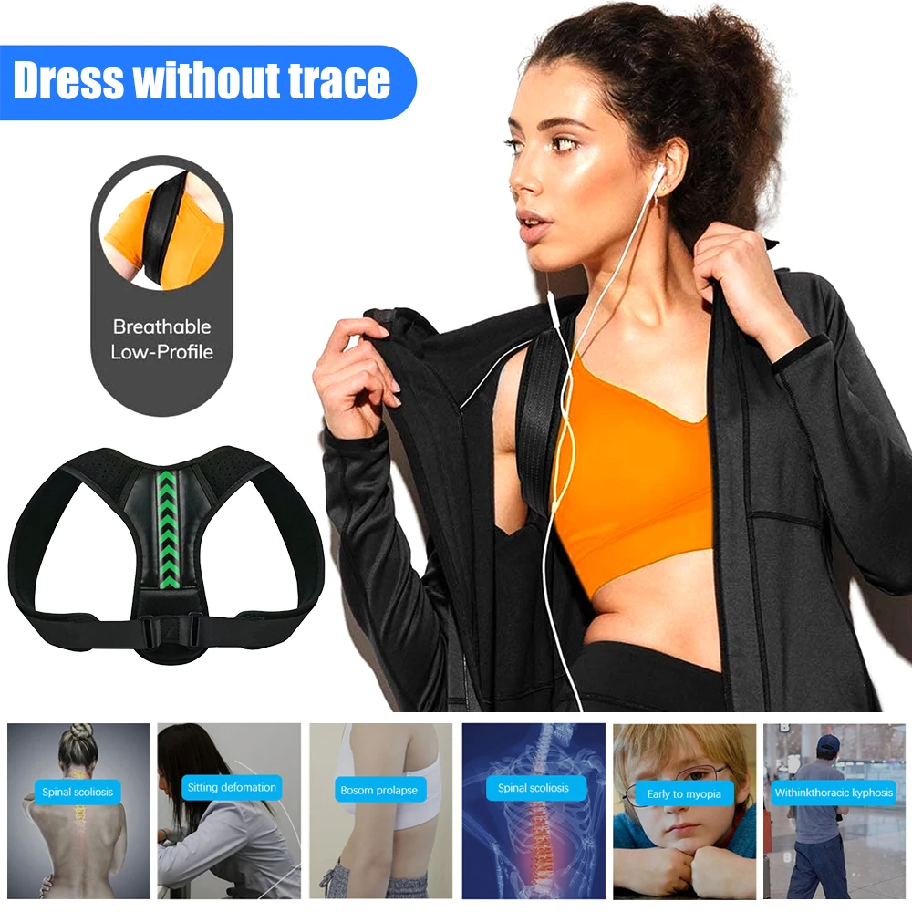 Posture Corrector for Men and Women - Posture Brace, Adjustable Upper Back Brace for Clavicle Support and Providing Pain Relief