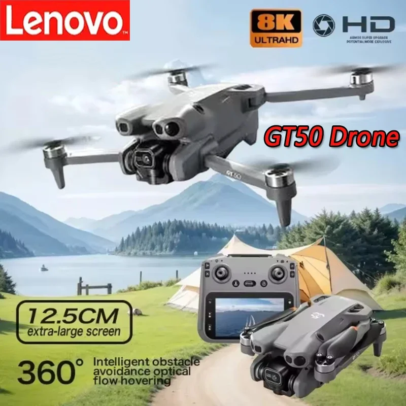 

Lenovo GT50 Aerial Photography Drone Obstacle Avoidance HD Brushless Quadcopter with Large Screen Remote Control Toy Aircraft