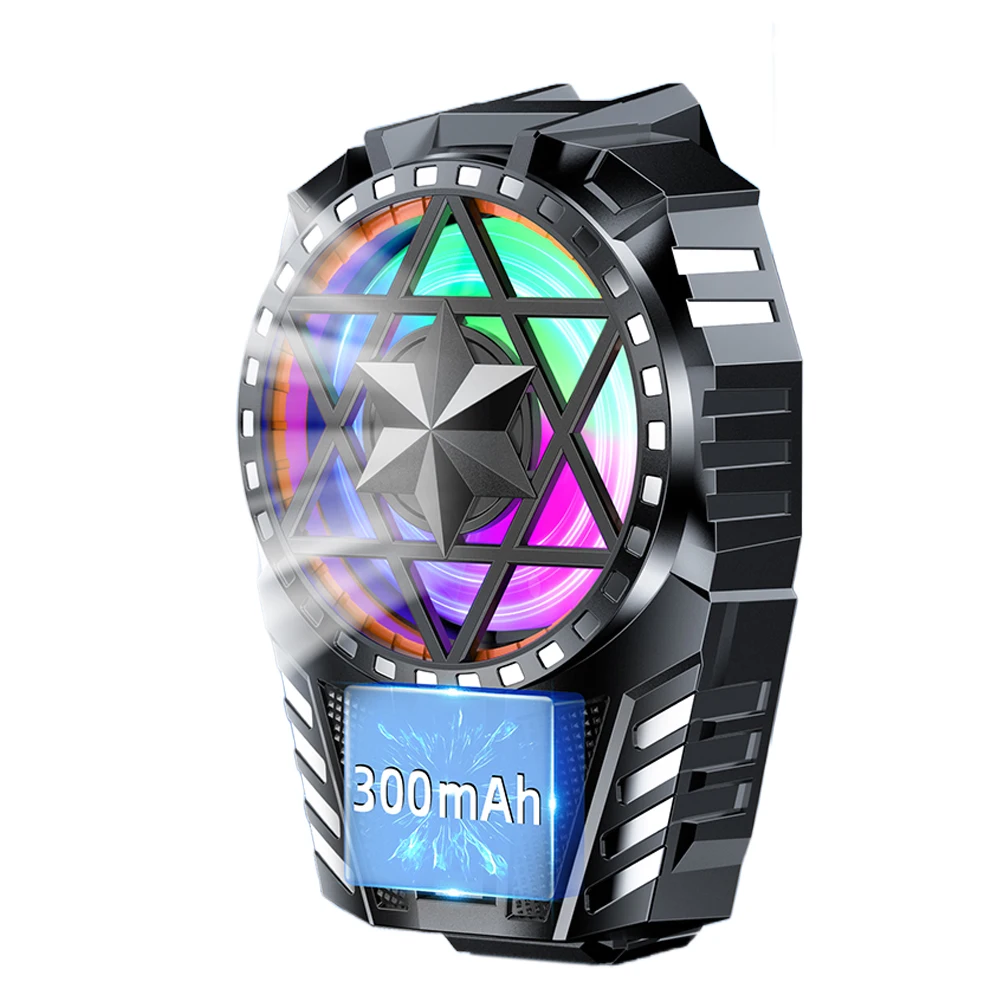 Phone Cooling Fan Rechargeable Battery Silent Cooler Three Speed Adjustable Cell Phone Fans Gaming Radiator Cooling Phone Temper