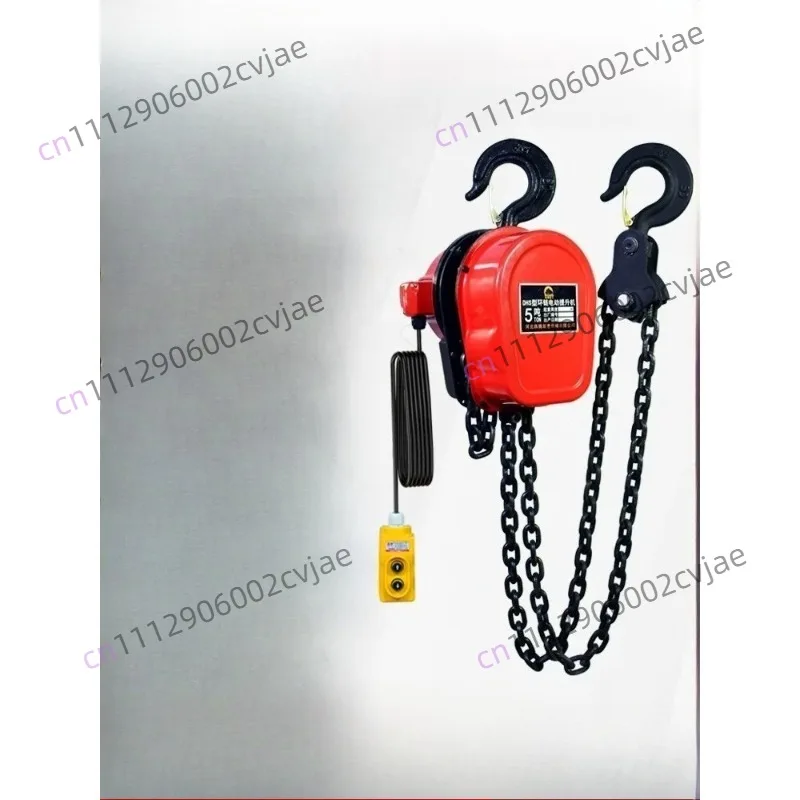 380V 1 Ton Electric Chain Hoist Crane Small Inverted Portable Suspension Winch Pure Copper Motor Alloy Anti-fall Cover