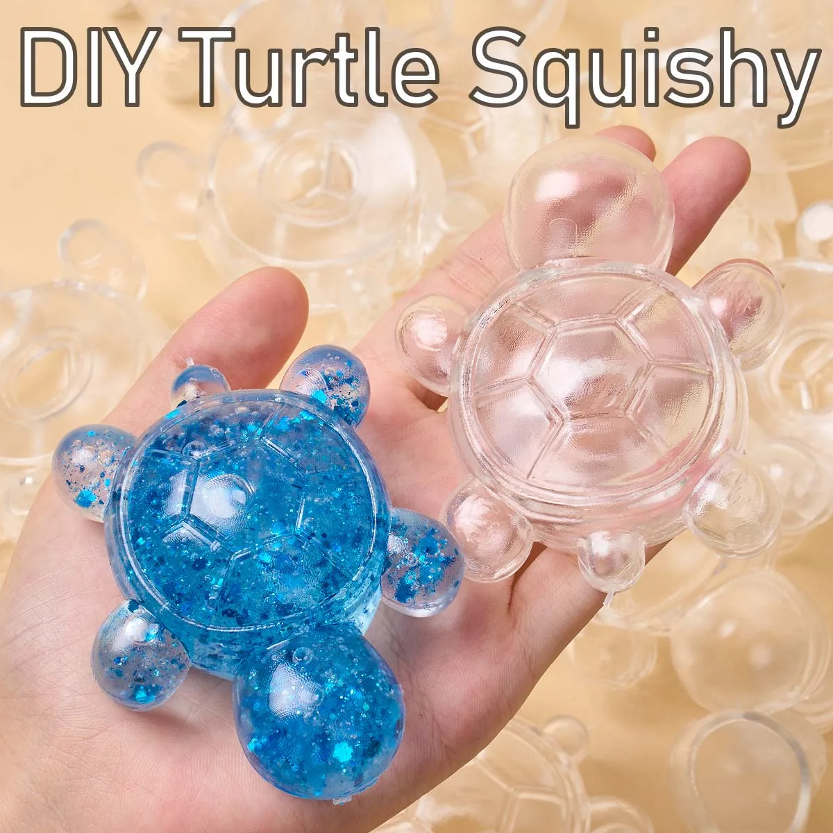 3D Turtle Empty Ball Skin DIY Handmade Ball Decompression Slow Rebound Toy Sphere Jewelry TRP Casting Molds Crafts Making Tools