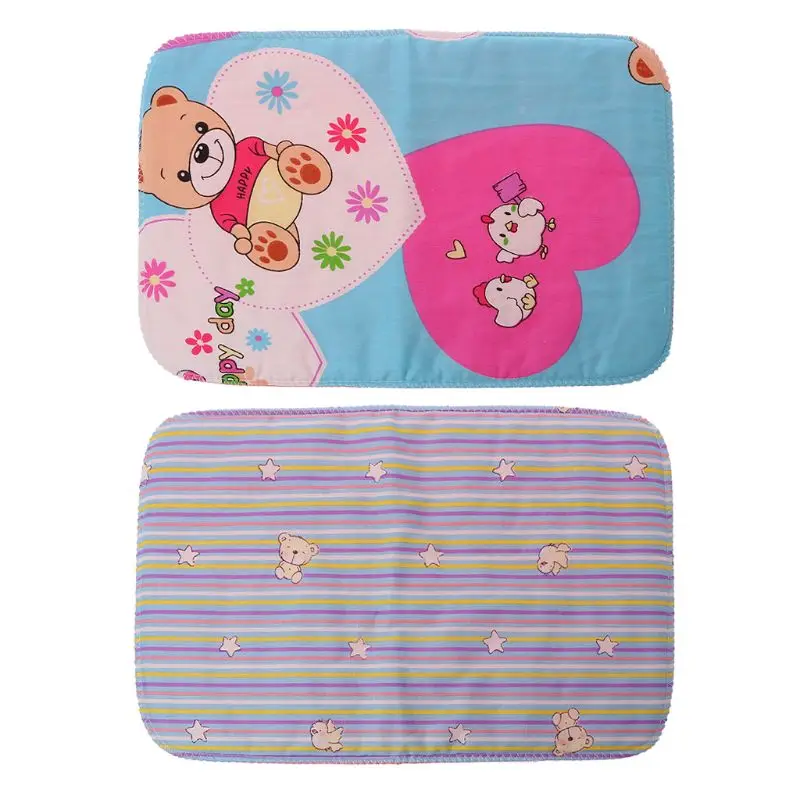 Portable Crib Sheet Baby Urine Changing Mat Cotton Reusable Infant Change Diaper Pad Washable Newborn Bed Nappy Mattress