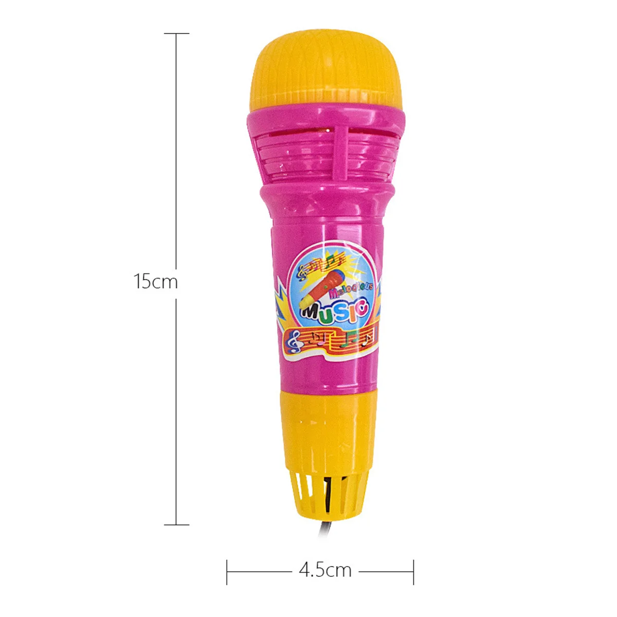 5個の子供用歌うマイク 明るい色のデザイン 軽量構造で持ち運びが簡単 ロールプレイパーティーやステージに最適