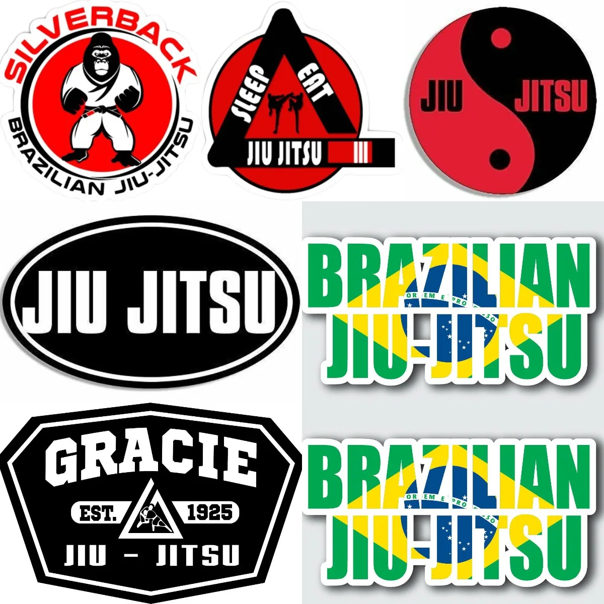 Brazilian Jiu Jitsu Black Belt Stickers Wall Table Fridge Helmet Laptop Car Window Camper Van Truck Off-road Decal Accessories