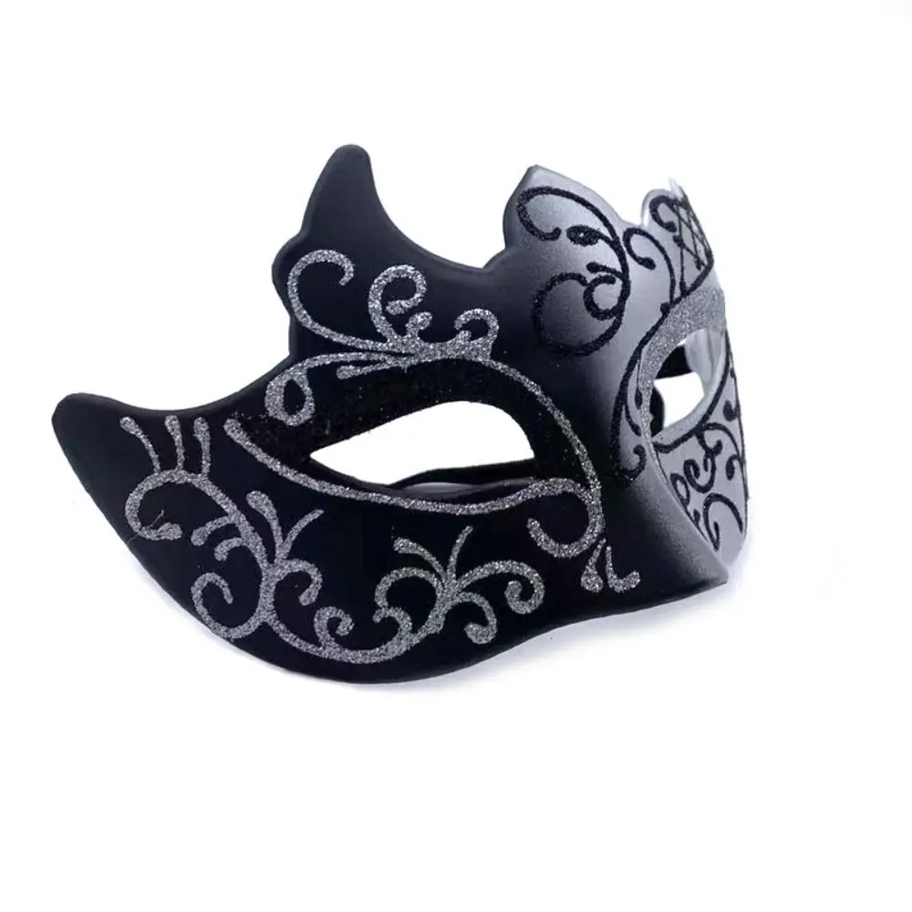 Masque demi-visage à paillettes pour hommes et femmes, masque de Venise, accessoires de costume d'Halloween pour la fête de cosplay, masade Tim