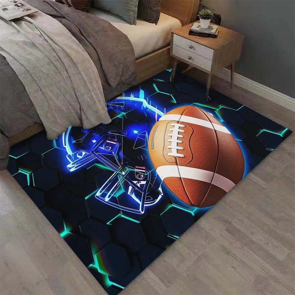 Neon Hexagon Honeycomb Baseball Carpet Living Room Floor Lounge Large Area Non-Slip Carpet Teen Boy Girl Room Decoration Rug