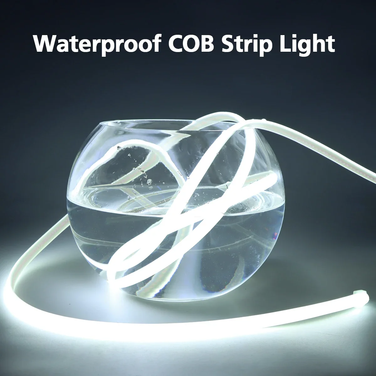 Great Outdoor High Quality COB Strip Light 288LEDs/M IP65 Waterproof No Dark Area 220V 110V EU US For Garden Yard Swimming Pool