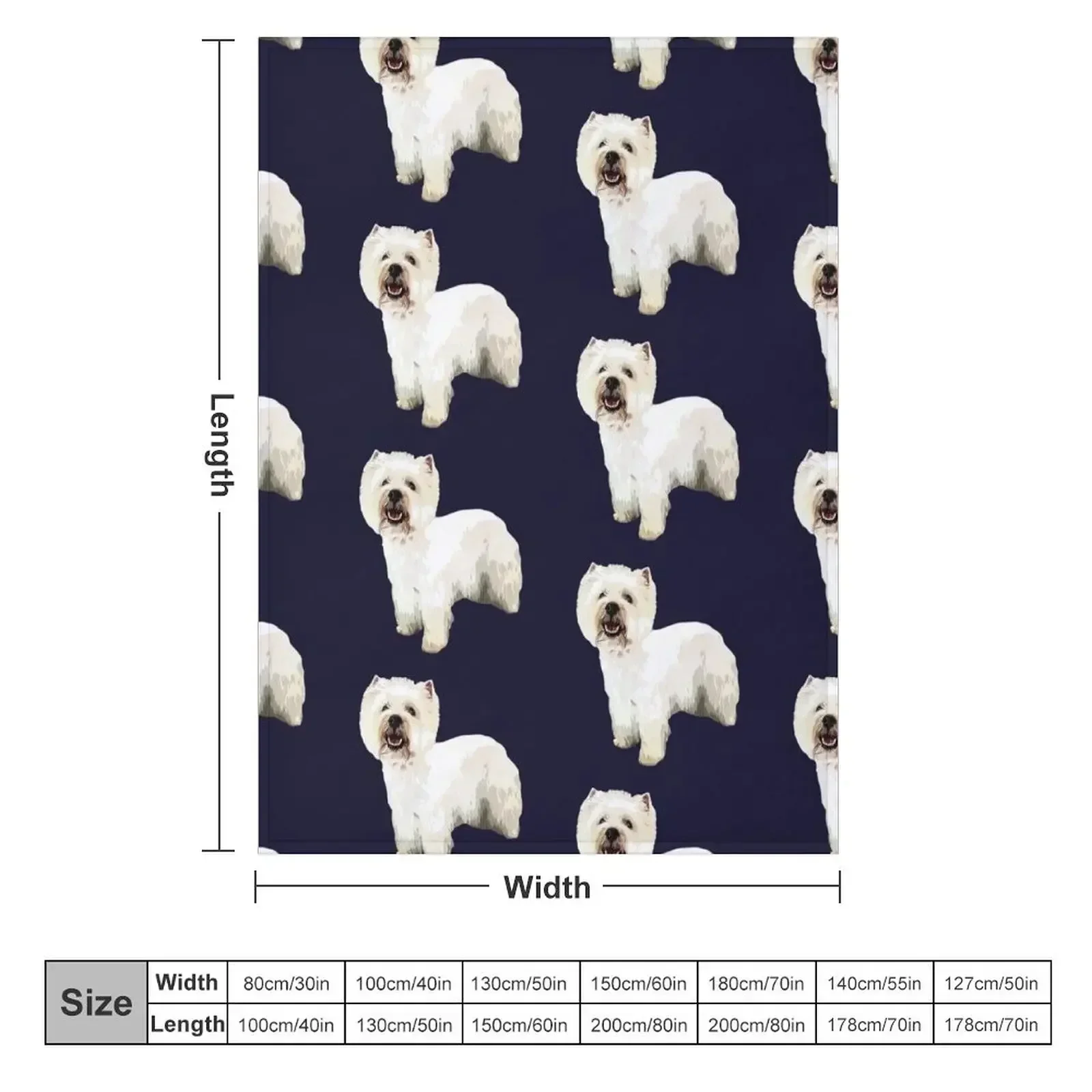 Westie West Highland Terrier Throw Blanket Stuffeds Hairys Tourist Travel Softest Decorative Beds Blankets