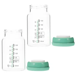 2 Pcs Feeding Bottle Breast Milk Storage Creative Nursing Bottles for Newborns Keeping Feeder Glass