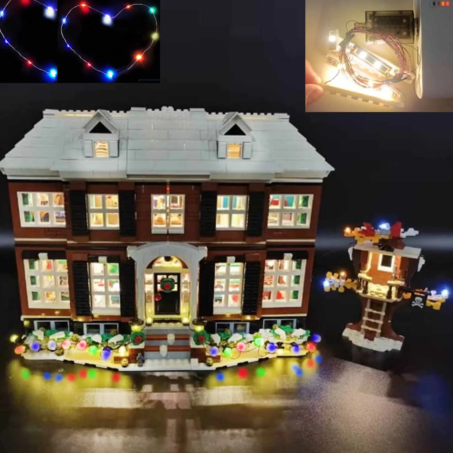 LED for LEGO Home Alone 21330 Brick Building Blocks USB Lights Kit-（Not include Lego Bricks)