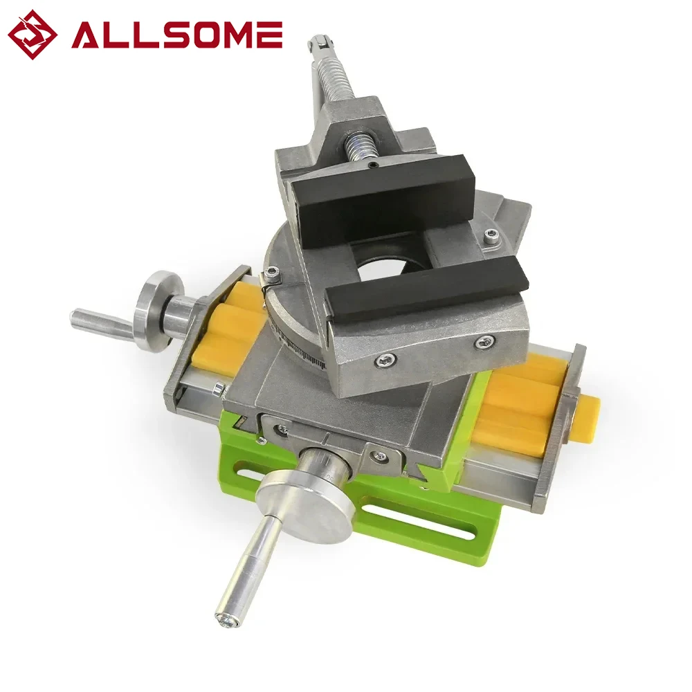 Rotary Table 90° 3 inch Cross Slide Drill Press Vise for Horizontal Precision Milling Drilling Machine Vernier Reading Milling