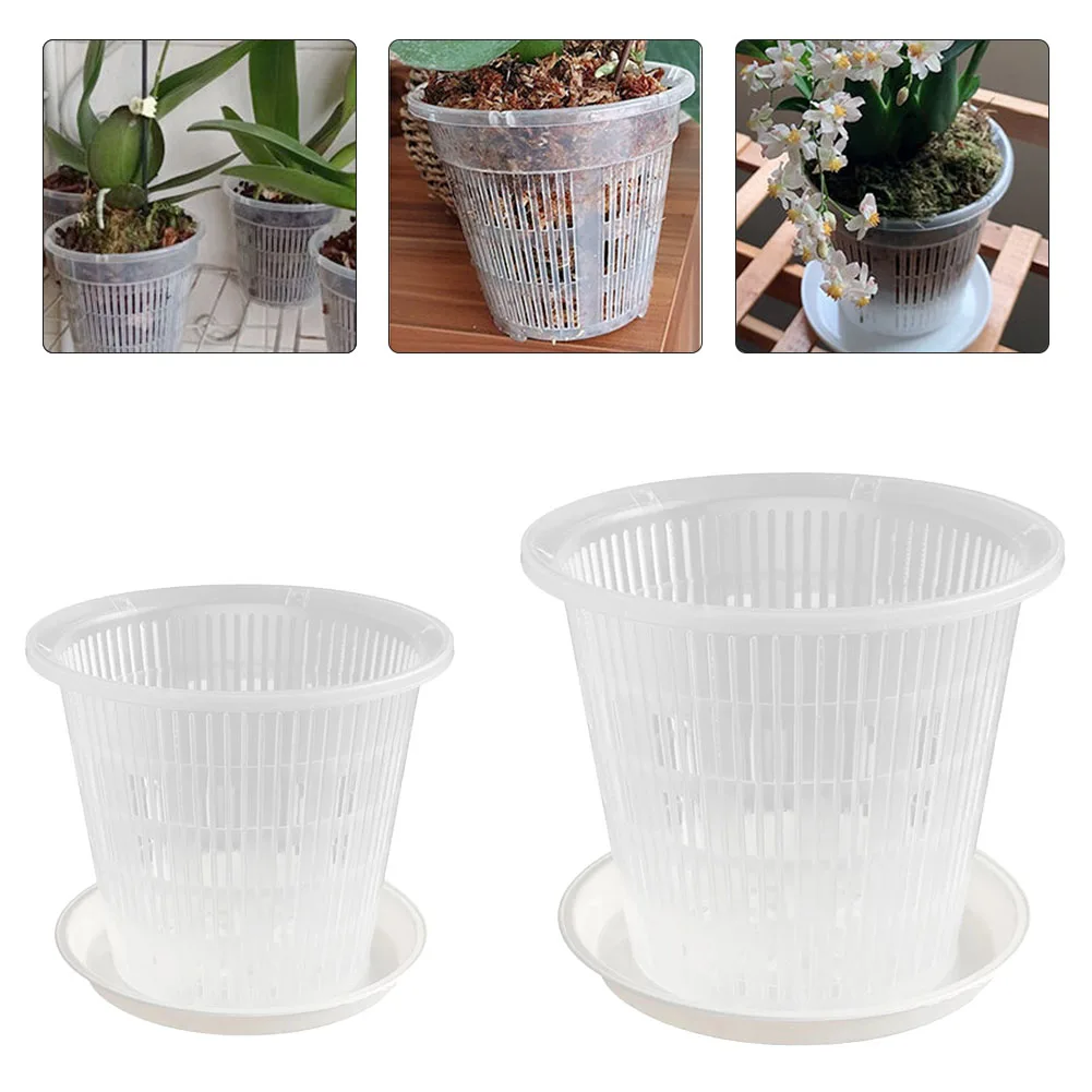 Tray Flower Pot High-quality Flower Pot Light-transmitting Orchid Planting Pot Transparent Root-controlled With Stomata Plastic